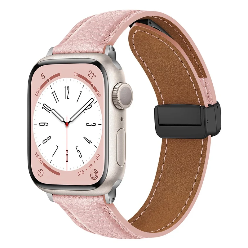 Apple Watch 49mm / 45mm / 44mm / 42mm Litchi Texture Leather Strap