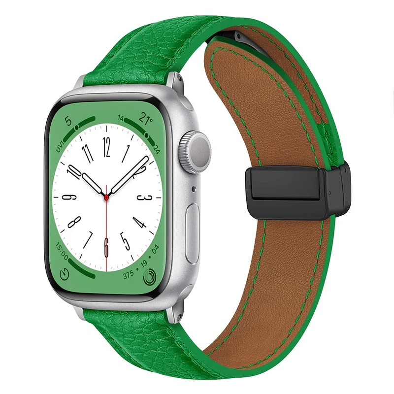Apple Watch 49mm / 45mm / 44mm / 42mm Litchi Texture Leather Strap