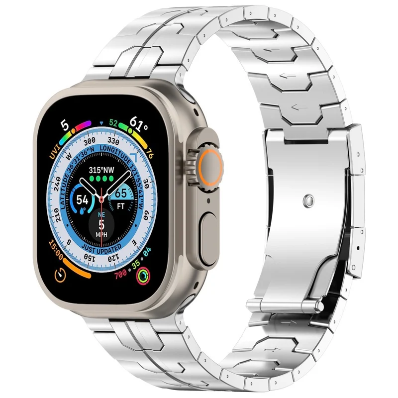 Apple Watch 49mm / 45mm / 44mm / 42mm Metal Strap with Tortoise Buckle