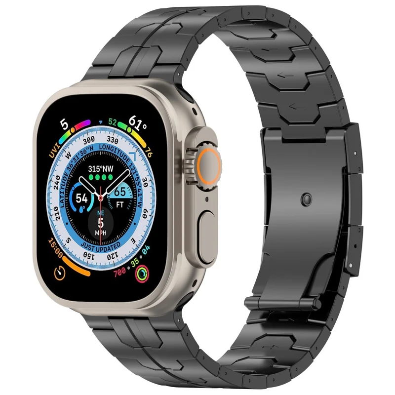 Apple Watch 49mm / 45mm / 44mm / 42mm Metal Strap with Tortoise Buckle