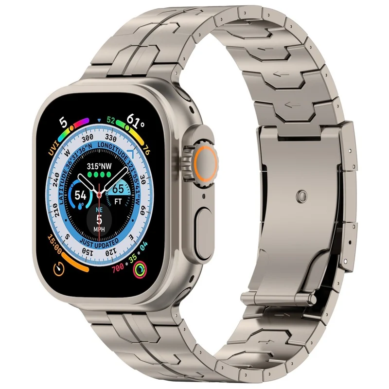 Apple Watch 49mm / 45mm / 44mm / 42mm Metal Strap with Tortoise Buckle