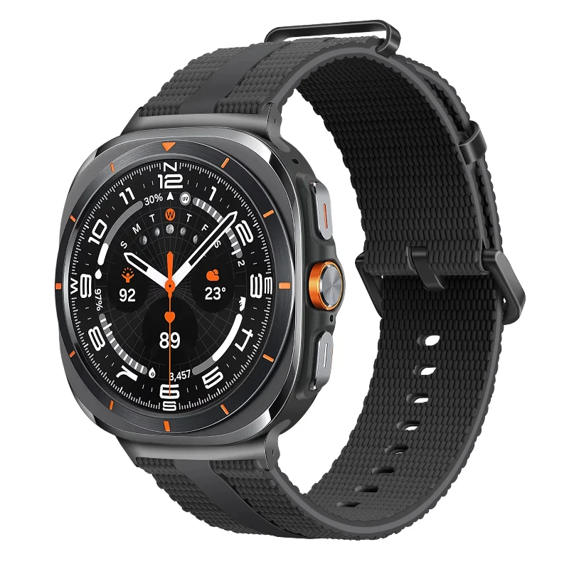 Samsung Galaxy Watch Ultra Silikon Active Armband (Schwarz)