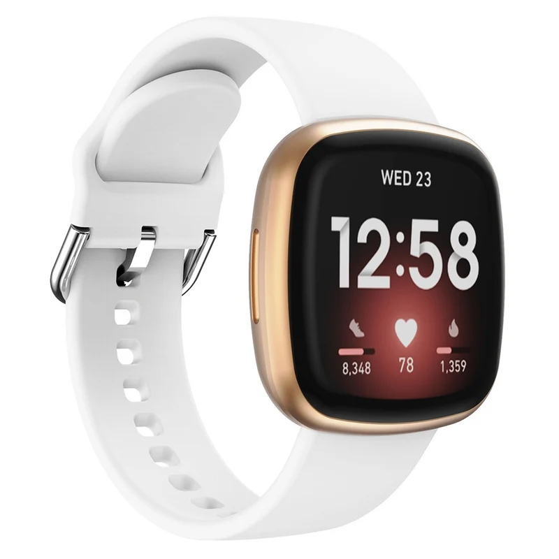 KALEBOL KLB-SXKGJ-001 Fitbit Versa 3 / 4 / Sense / Sense 2 Silicone Watch Bands Soft Strap Replacement