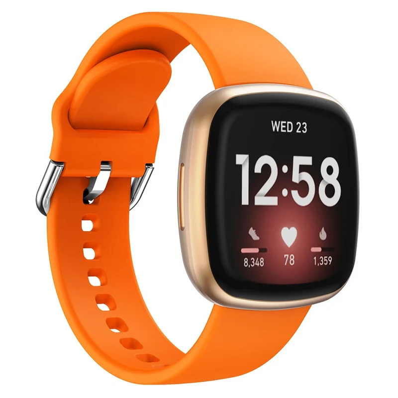 KALEBOL KLB-SXKGJ-001 Fitbit Versa 3 / 4 / Sense / Sense 2 Silicone Watch Bands Soft Strap Replacement