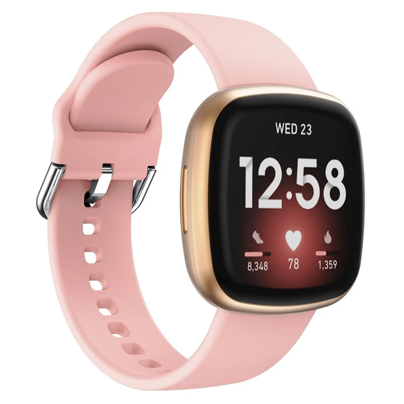 KALEBOL KLB-SXKGJ-001 Fitbit Versa 3 / 4 / Sense / Sense 2 Silicone Watch Bands Soft Strap Replacement