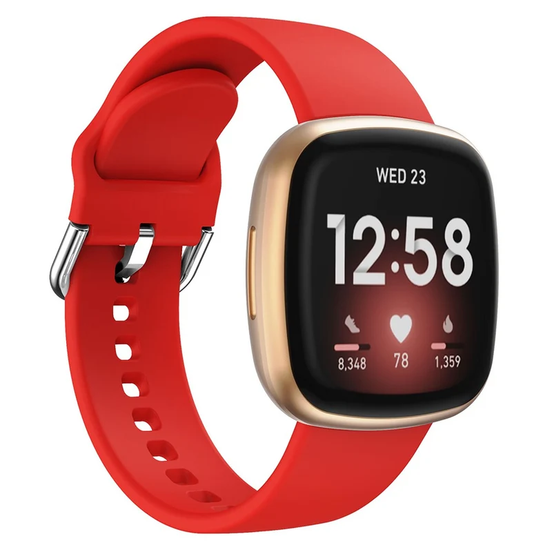 KALEBOL KLB-SXKGJ-001 Fitbit Versa 3 / 4 / Sense / Sense 2 Silicone Watch Bands Soft Strap Replacement