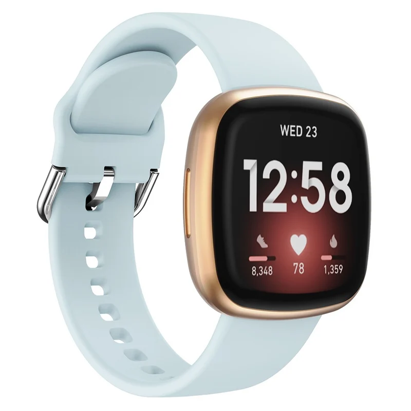 KALEBOL KLB-SXKGJ-001 Fitbit Versa 3 / 4 / Sense / Sense 2 Silicone Watch Bands Soft Strap Replacement