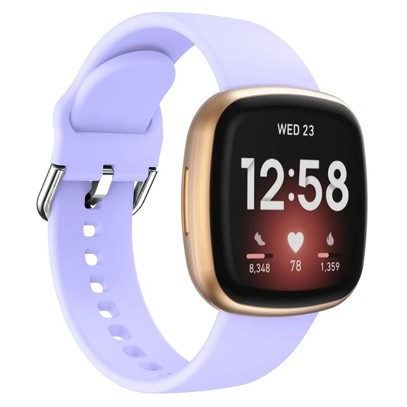 KALEBOL KLB-SXKGJ-001 Fitbit Versa 3 / 4 / Sense / Sense 2 Silicone Watch Bands Soft Strap Replacement