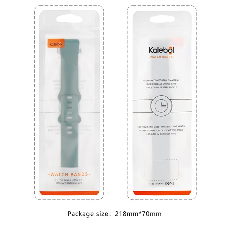 KALEBOL KLB-HDKGJ-001 Fitbit Versa 3 / 4 / Sense / Sense 2 Soft Silicone Watch Straps