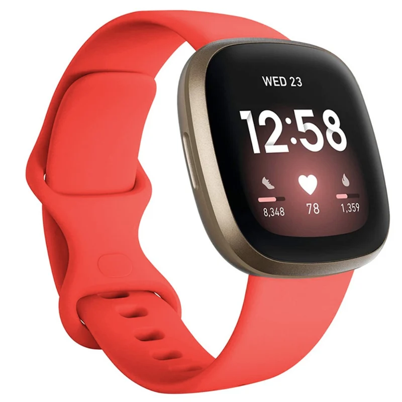 KALEBOL KLB-HDKGJ-001 Fitbit Versa 3 / 4 / Sense / Sense 2 Silicone Watch Band - Army Green