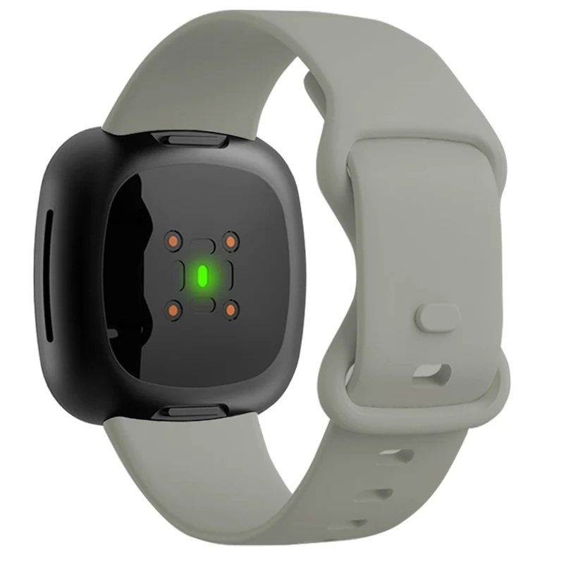 KALEBOL KLB-HDKGJ-001 Fitbit Versa 3 / 4 / Sense / Sense 2 Silicone Watch Band - Army Green