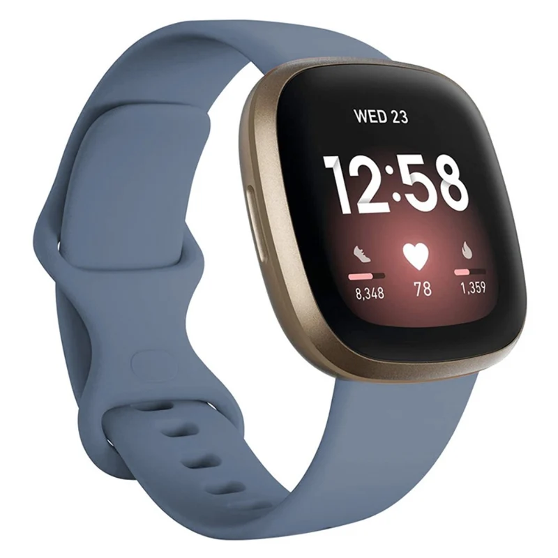 KALEBOL KLB-HDKGJ-001 Fitbit Versa 3 / 4 / Sense / Sense 2 Silicone Watch Band - Army Green