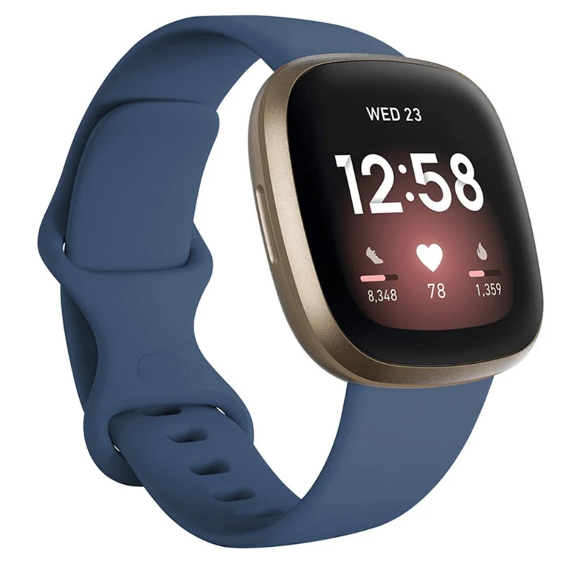 KALEBOL KLB-HDKGJ-001 Fitbit Versa 3 / 4 / Sense / Sense 2 Silicone Watch Band - Army Green