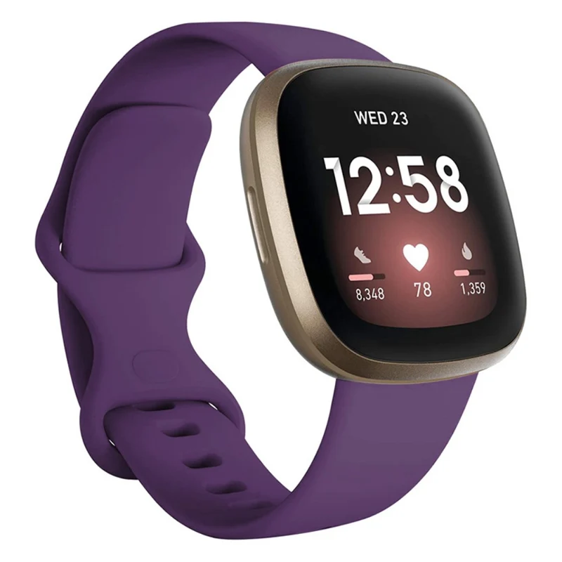 KALEBOL KLB-HDKGJ-001 Fitbit Versa 3 / 4 / Sense / Sense 2 Silicone Watch Band - Army Green