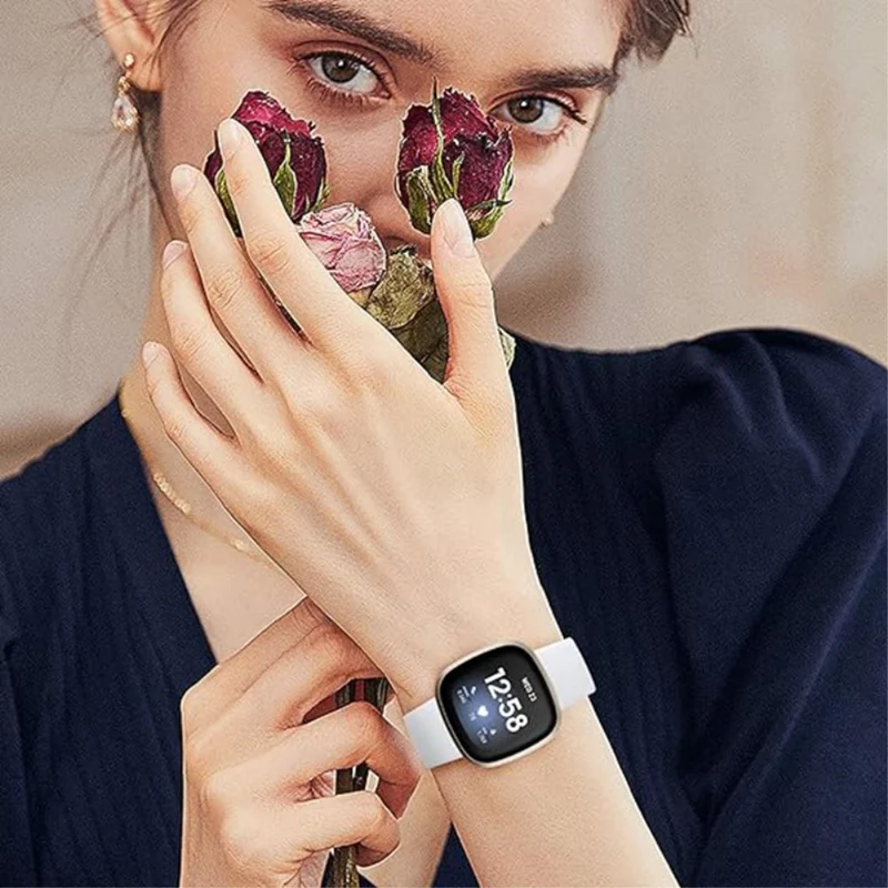KALEBOL KLB-HDKGJ-001 Fitbit Versa 3 / 4 / Sense / Sense 2 Silicone Watch Band - Army Green