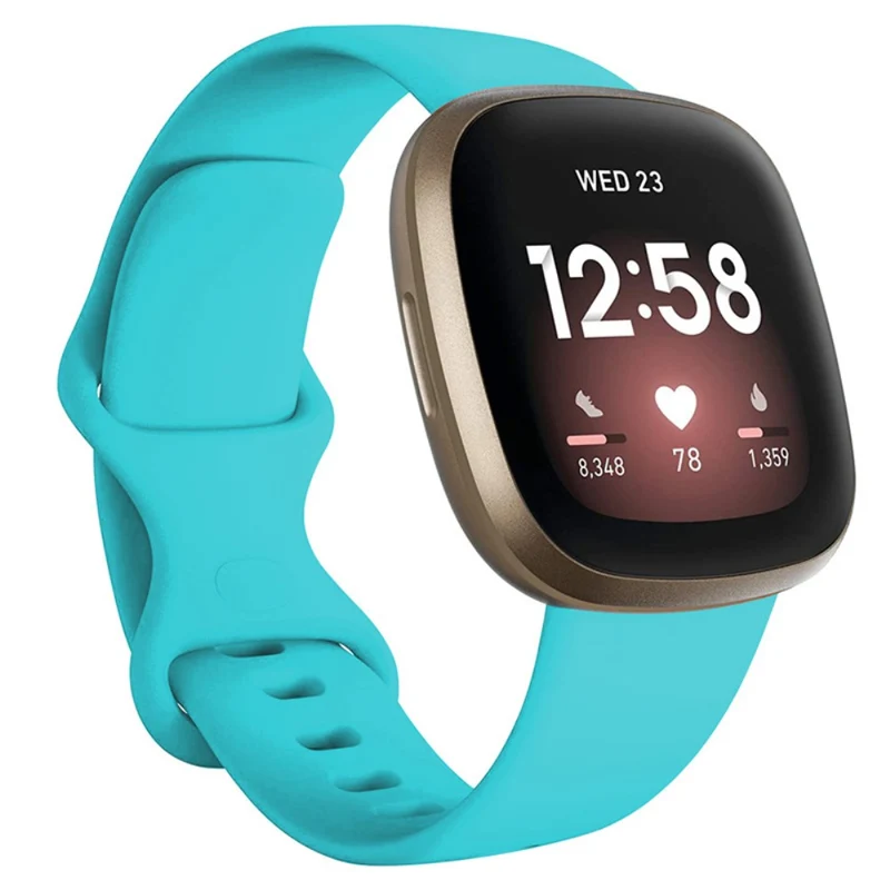 KALEBOL KLB-HDKGJ-001 Fitbit Versa 3 / 4 / Sense / Sense 2 Silicone Watch Band - Army Green