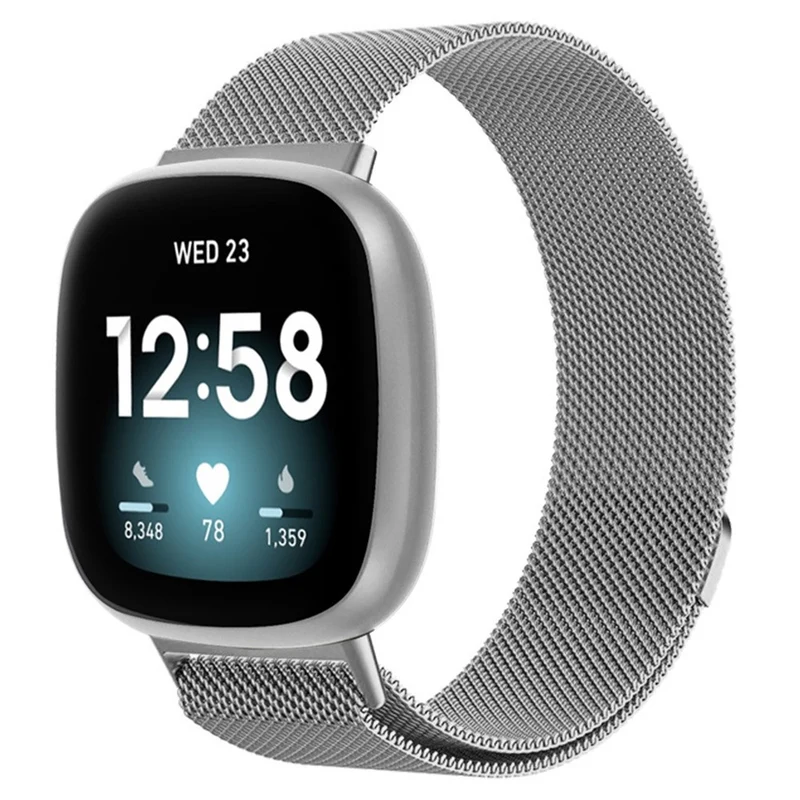 KALEBOL Series Size L Fitbit Versa 4 / 3 / Sense / Sense 2 Watch Band Milanese Magnetic Wrist Strap