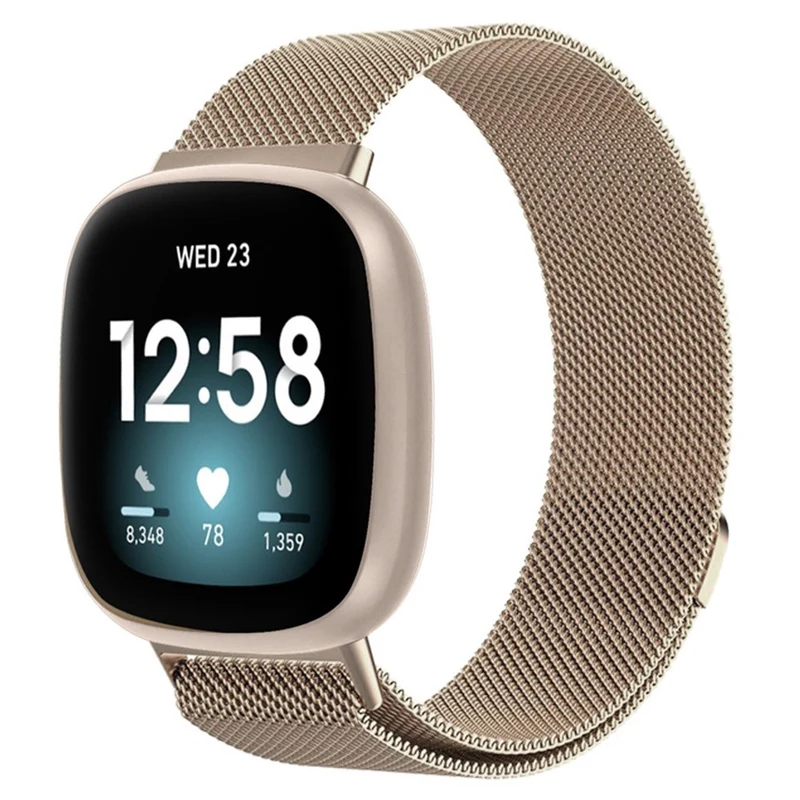KALEBOL Series Size L Fitbit Versa 4 / 3 / Sense / Sense 2 Watch Band Milanese Magnetic Wrist Strap