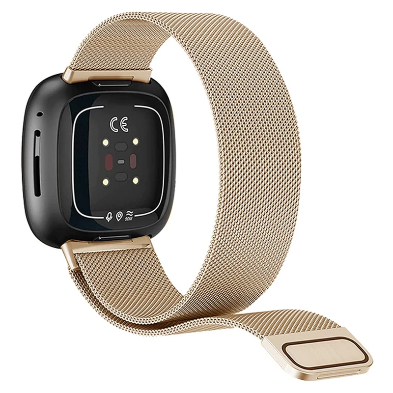 KALEBOL Series Size S Fitbit Versa 4 / 3 / Sense / Sense 2 Milanese Watch Strap Stainless Steel Band