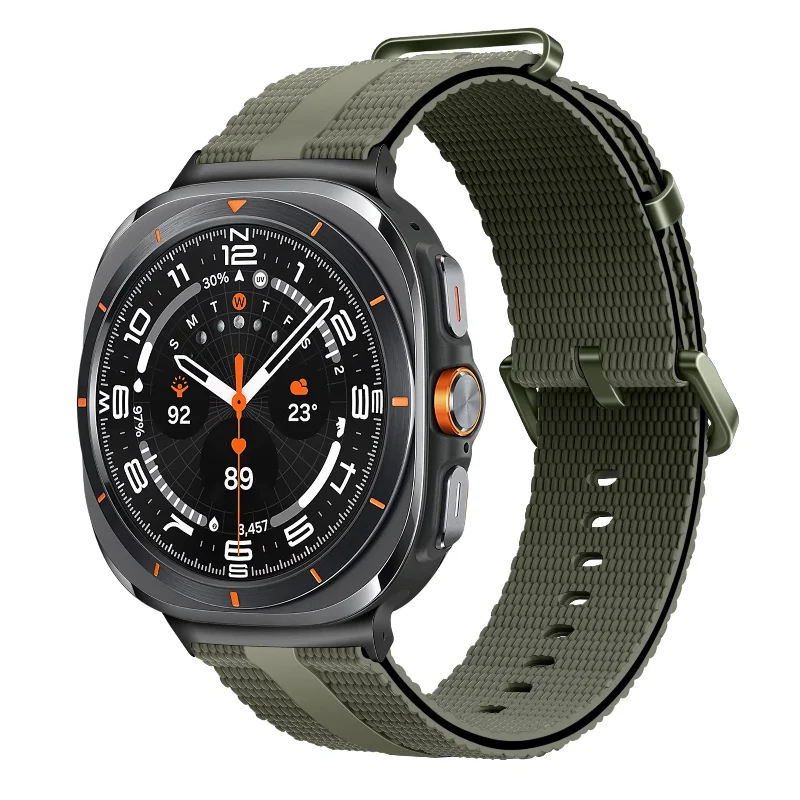 Samsung Galaxy Watch Ultra Silikon Active Armband (Armeegrün)