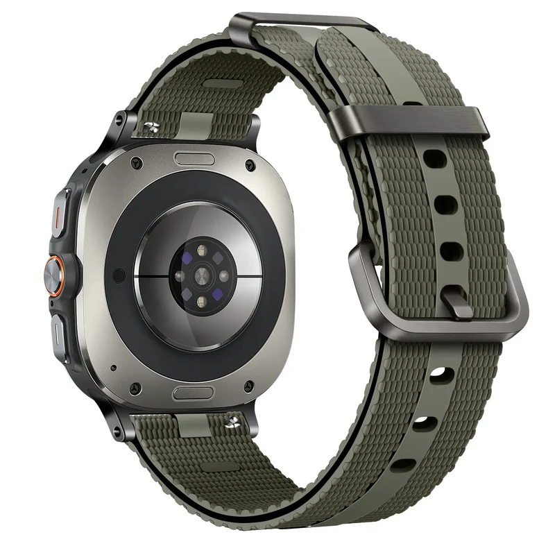 Samsung Galaxy Watch Ultra Silikon Active Armband (Armeegrün)