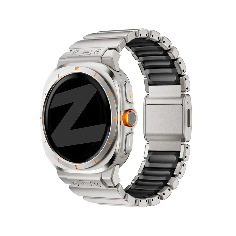 Bandz Samsung Galaxy Watch Ultra 2 Titanarmband 'Hybrid' (Titan/Schwarz)