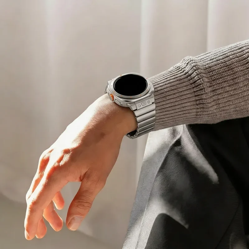 Bandz Samsung Galaxy Watch Ultra 2 Titanarmband 'Hybrid' (Titan/Schwarz)