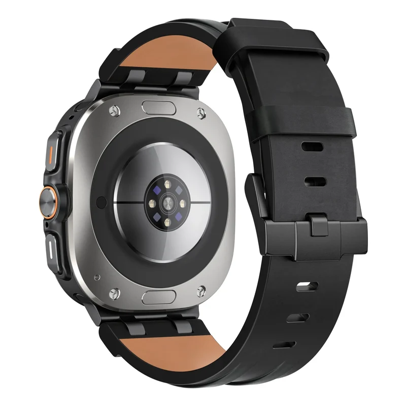 Samsung Galaxy Watch Ultra 2 Solides Lederarmband (Schwarz)