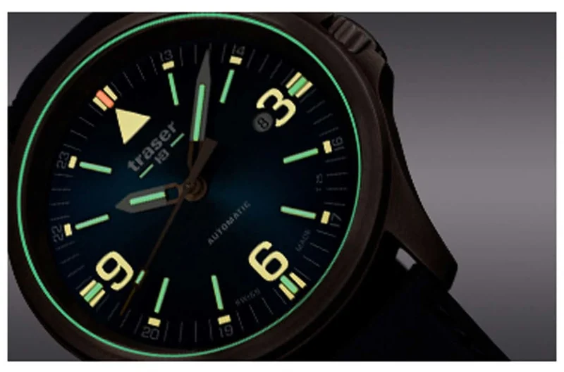 Traser P67 Officer Pro Automatic 108074 Herrenuhr • H3-Tritium Leuchttechnologie • Swiss Made