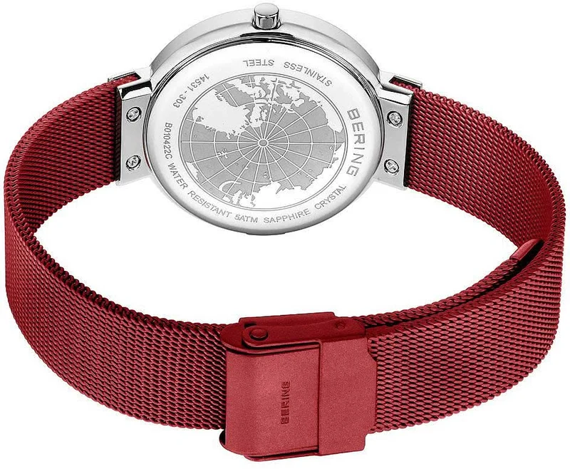 Bering Classic 14531-303 Damenuhr • Kratzfestes Saphirglas • Feines Milanaise-Armband
