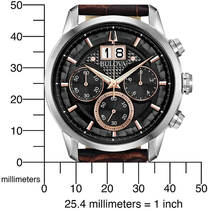 Bulova Sutton 96B311 Herrenuhr • Skelettiertes Zifferblatt • Quarzuhrwerk