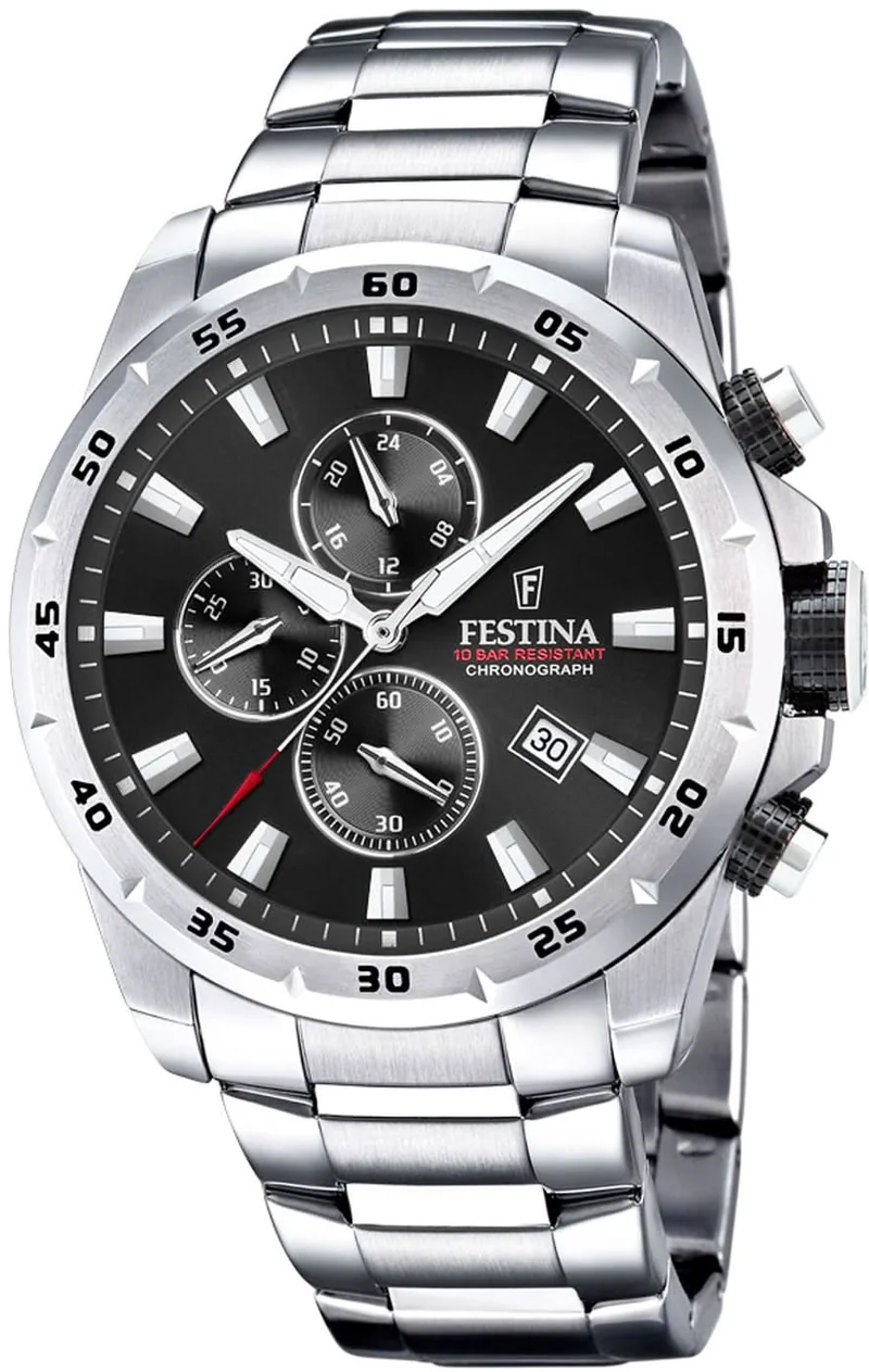 Festina Timeless Chronograph F20463/4 Herrenuhr • Urbanes Design • Robustes Edelstahl