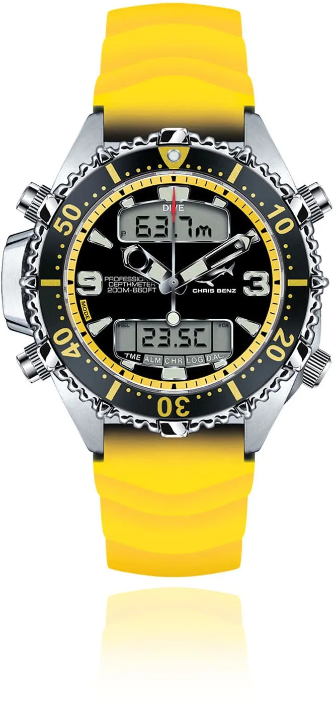 Chris Benz Depthmeter CB-D200X-Y-KBY Uhr • 200m • Saphirglas