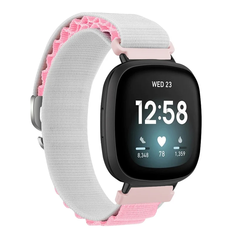 Fitbit Versa 4 / Versa 3 / Sense 2 / Sense Watch Band Nylon Adjustable Wrist Strap