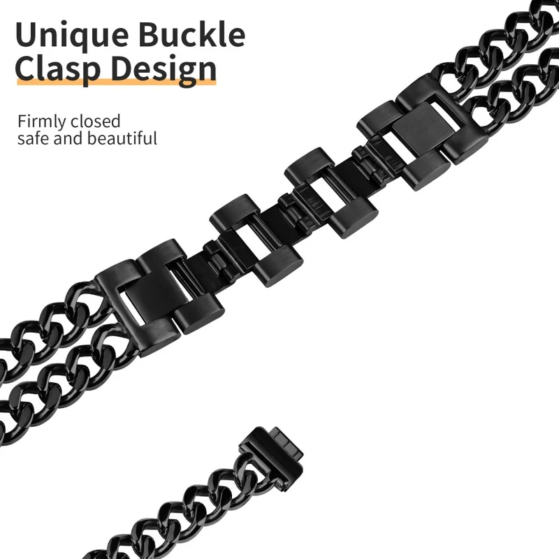 Fitbit Inspire / Inspire HR / Inspire 2 Strap Circle Design Electroplating Stainless Steel Watch Bracelet