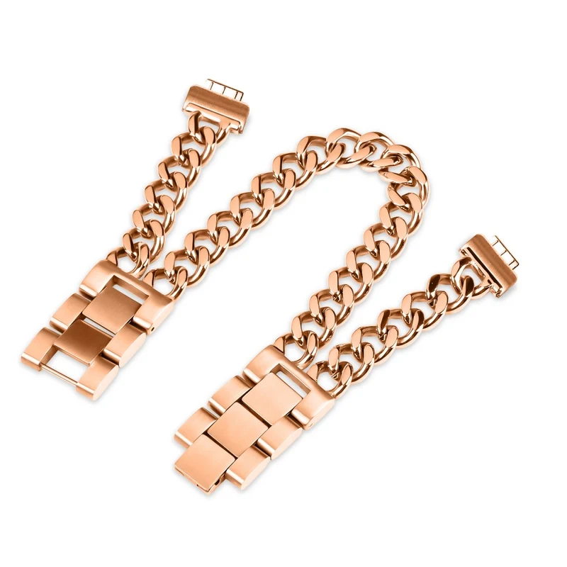 Fitbit Inspire / Inspire HR / Inspire 2 Strap Circle Design Electroplating Stainless Steel Watch Bracelet