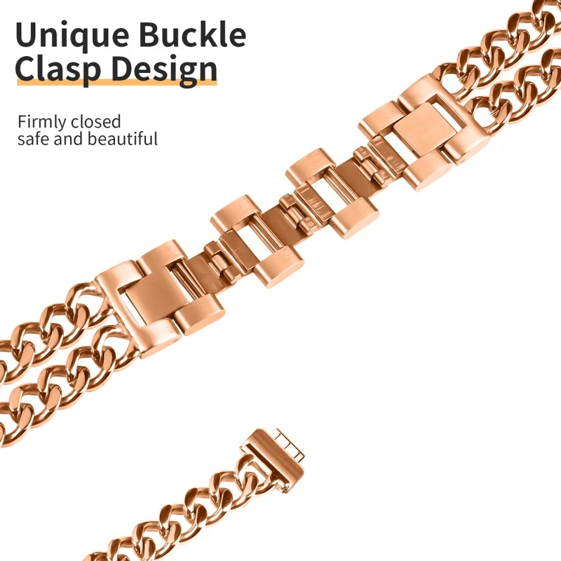 Fitbit Inspire / Inspire HR / Inspire 2 Strap Circle Design Electroplating Stainless Steel Watch Bracelet