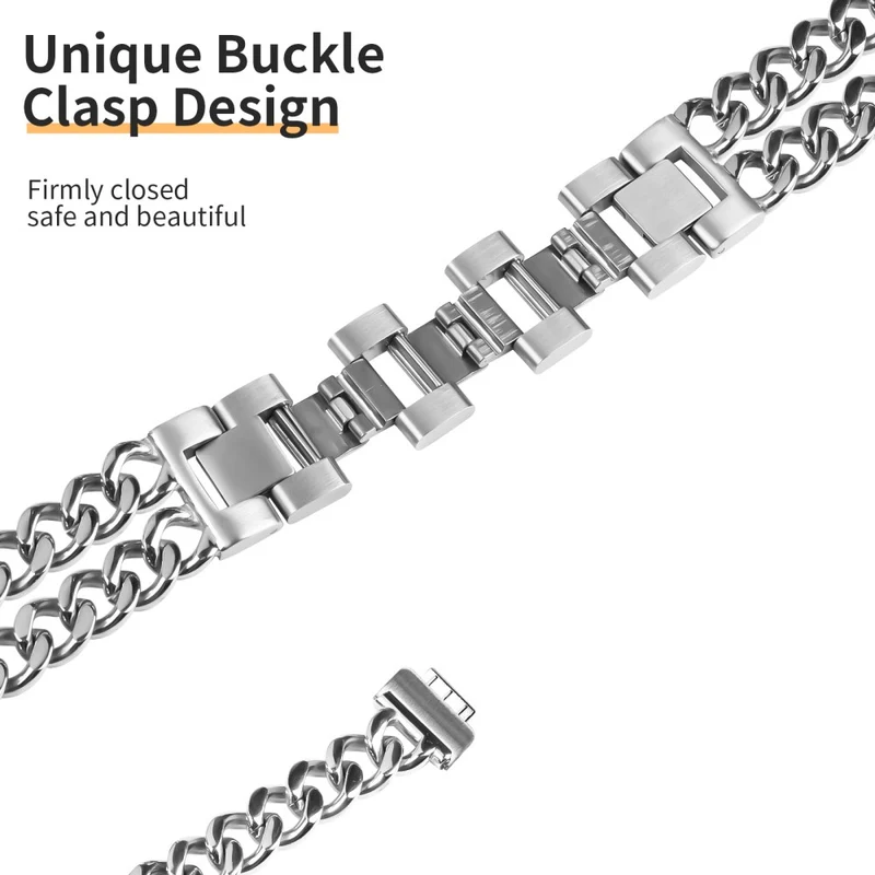 Fitbit Inspire / Inspire HR / Inspire 2 Circle Design Stainless Steel Watch Bracelet Strap
