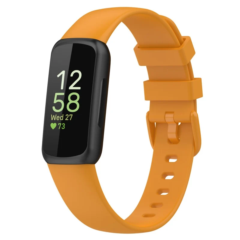 Fitbit Inspire 3 Silicone Wristband Sports Watch Strap, Size: L