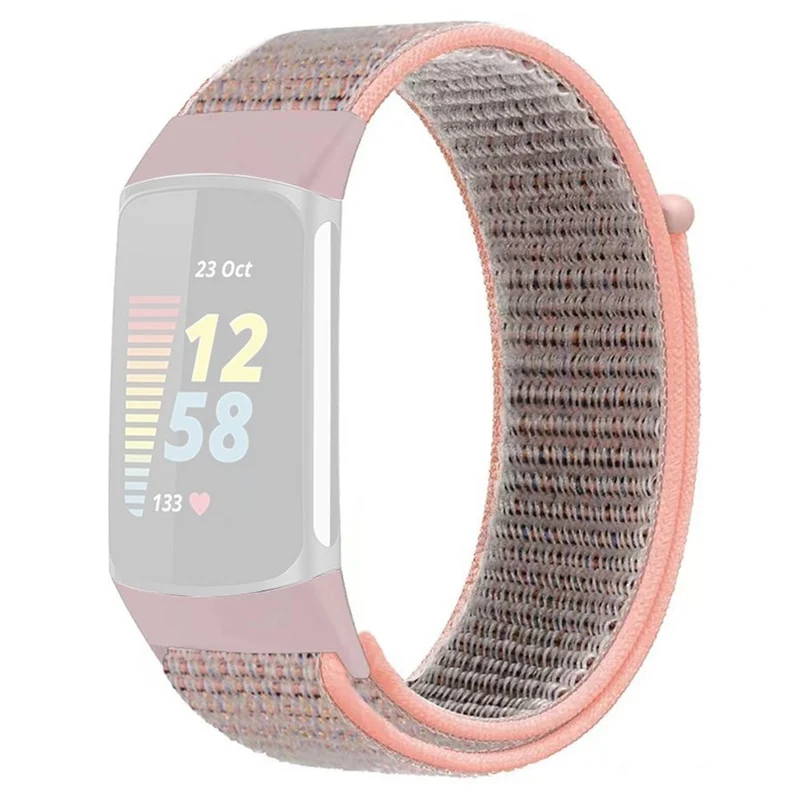 KALEBOL KLB-NLHH-001 Fitbit Charge 5 / 6 Nylon Watchband Loop Fastener Wrist Strap