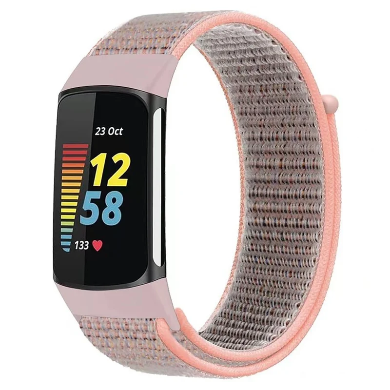KALEBOL KLB-NLHH-001 Fitbit Charge 5 / 6 Nylon Watchband Loop Fastener Wrist Strap