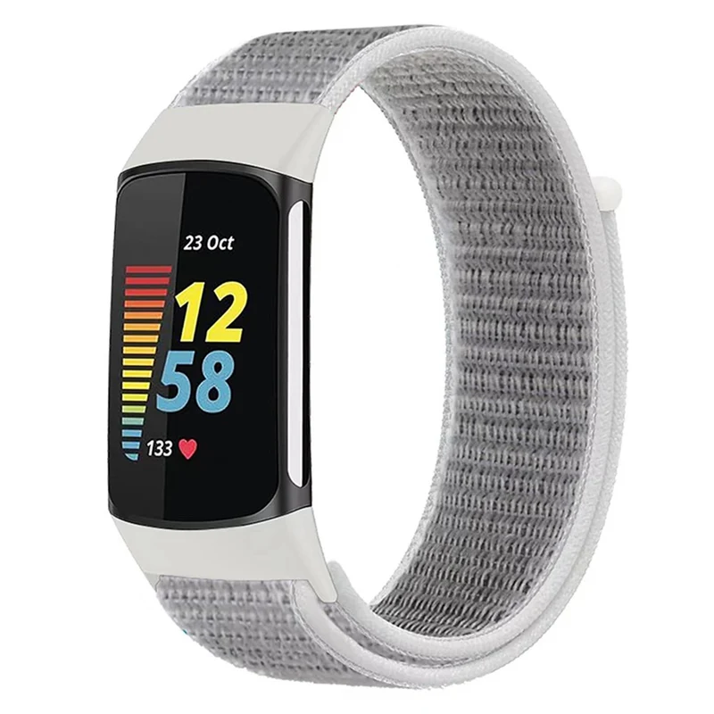 KALEBOL KLB-NLHH-001 Fitbit Charge 5 / 6 Nylon Watchband Loop Fastener Wrist Strap