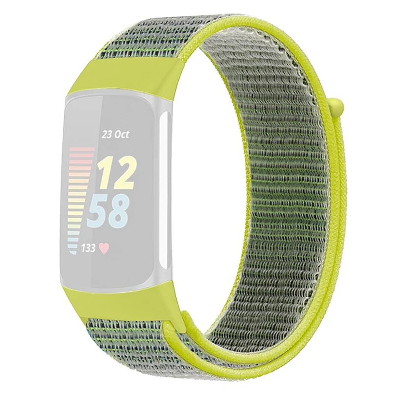 KALEBOL KLB-NLHH-001 Fitbit Charge 5 / 6 Nylon Watchband Loop Fastener Wrist Strap