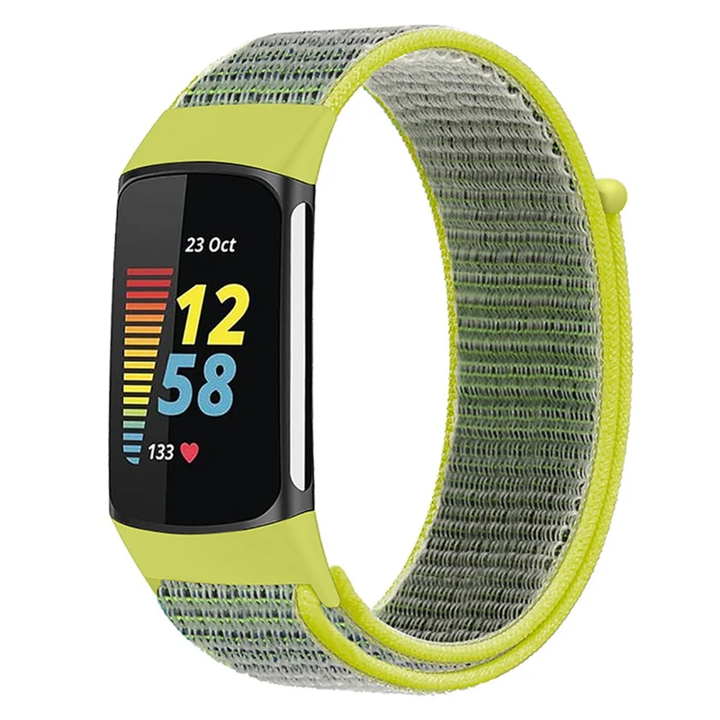 KALEBOL KLB-NLHH-001 Fitbit Charge 5 / 6 Nylon Watchband Loop Fastener Wrist Strap