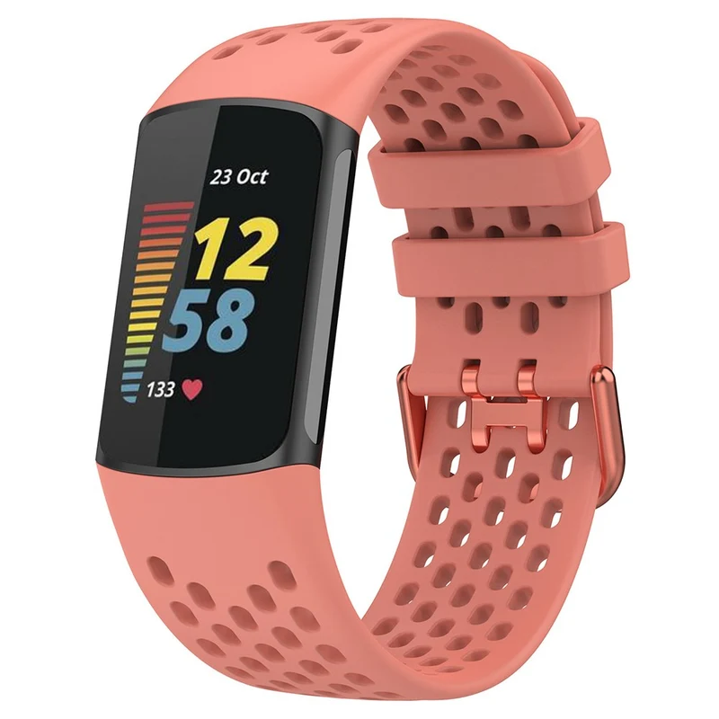 Fitbit Charge 6 / Charge 5 Replacement Wrist Band Breathable Silicone Smartwatch Strap