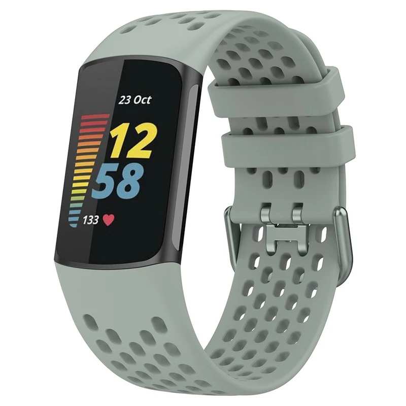Fitbit Charge 6 / Charge 5 Replacement Wrist Band Breathable Silicone Smartwatch Strap