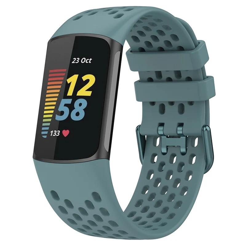 Fitbit Charge 6 / Charge 5 Replacement Wrist Band Breathable Silicone Smartwatch Strap