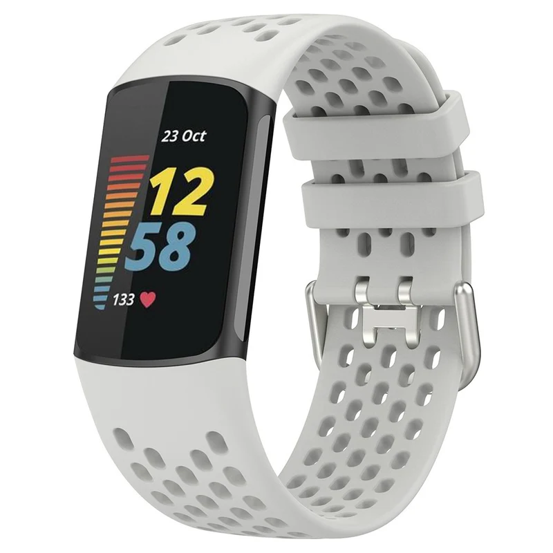 Fitbit Charge 6 / Charge 5 Replacement Wrist Band Breathable Silicone Smartwatch Strap