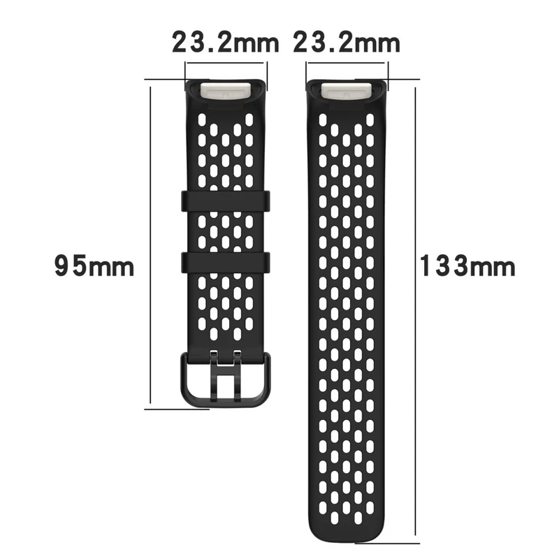 Fitbit Charge 6 / Charge 5 Replacement Wrist Band Breathable Silicone Smartwatch Strap
