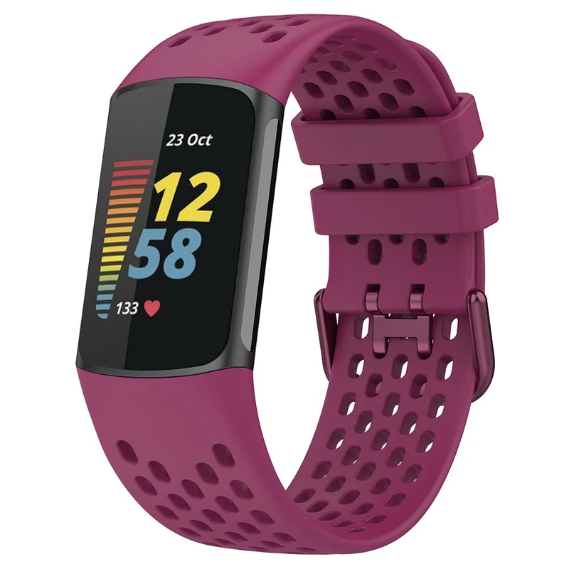 Fitbit Charge 6 / Charge 5 Replacement Wrist Band Breathable Silicone Smartwatch Strap